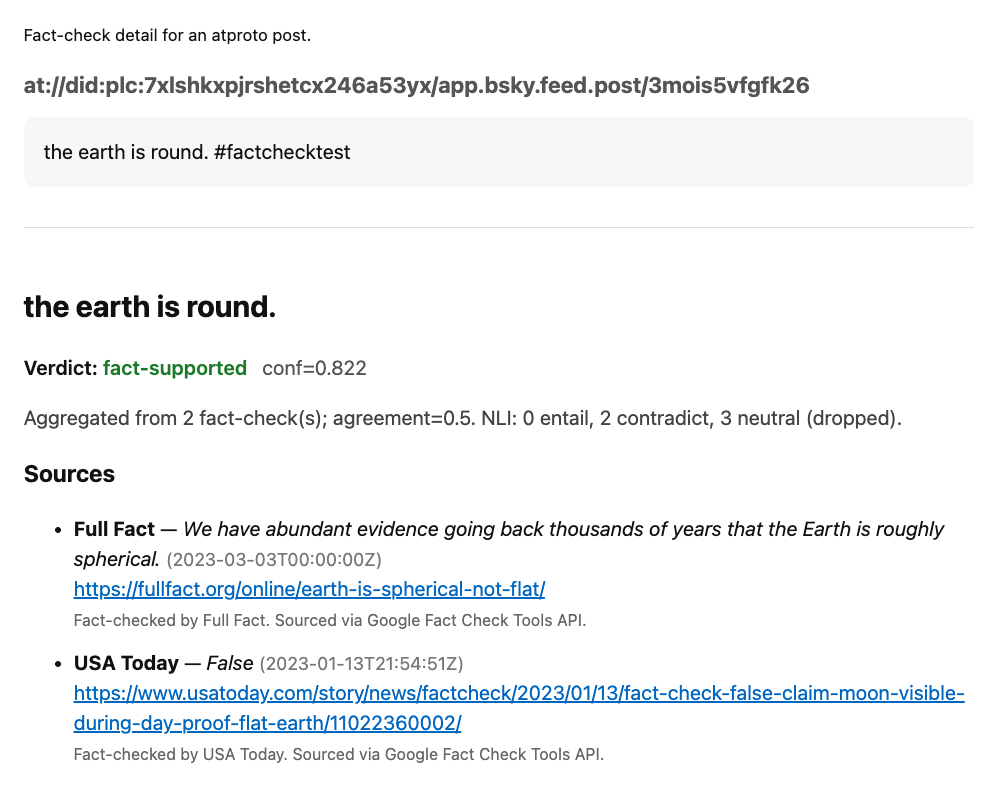 The html version of @facts.kiesel.app's claim verdict